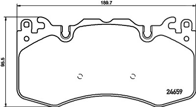 Hella Bremsbelagsatz, Scheibenbremse [Hersteller-Nr. 8DB355016-151] für Land Rover von HELLA