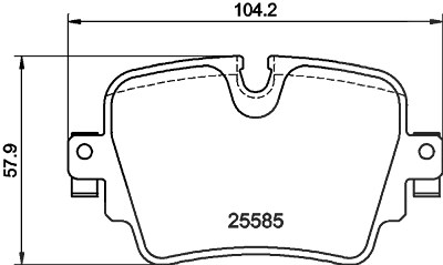 Hella Bremsbelagsatz, Scheibenbremse [Hersteller-Nr. 8DB355021-161] für Jaguar von HELLA