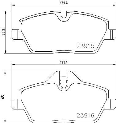 Hella Bremsbelagsatz, Scheibenbremse [Hersteller-Nr. 8DB355021-881] für BMW von HELLA