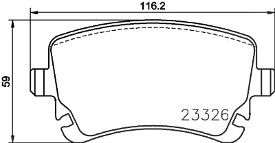 Hella Bremsbelagsatz, Scheibenbremse [Hersteller-Nr. 8DB355024-961] für Bentley von HELLA