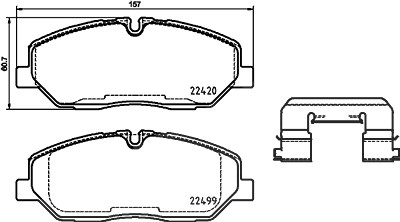 Hella Bremsbelagsatz, Scheibenbremse [Hersteller-Nr. 8DB355025-231] für Hyundai von HELLA