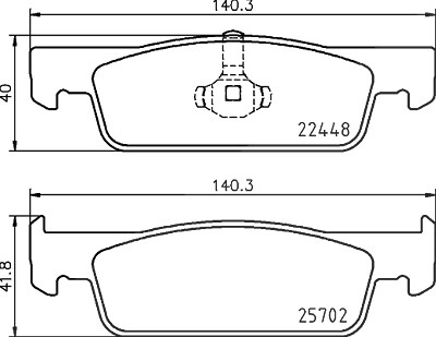 Hella Bremsbelagsatz, Scheibenbremse [Hersteller-Nr. 8DB355031-551] für Dacia, Renault von HELLA