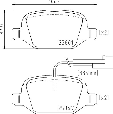 Hella Bremsbelagsatz, Scheibenbremse [Hersteller-Nr. 8DB355031-561] für Fiat von HELLA