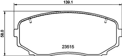 Hella Bremsbelagsatz, Scheibenbremse [Hersteller-Nr. 8DB355032-941] für Ford Usa, Lincoln, Mazda, Mitsubishi von HELLA