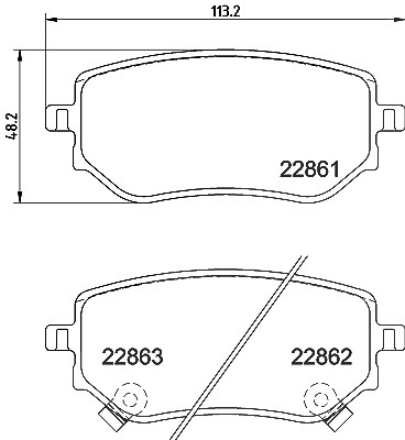 Hella Bremsbelagsatz, Scheibenbremse [Hersteller-Nr. 8DB355037-951] für Mercedes-Benz von HELLA