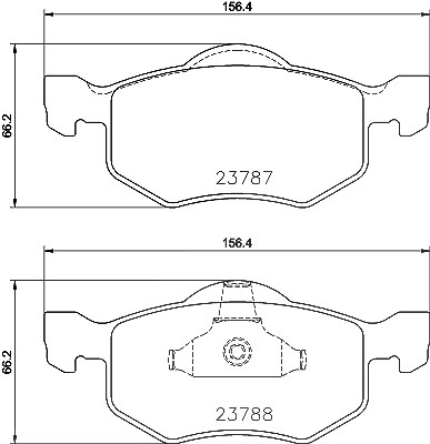 Hella Bremsbelagsatz, Scheibenbremse [Hersteller-Nr. 8DB355039-271] für Ford von HELLA