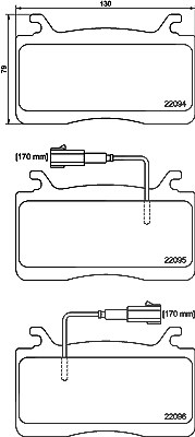 Hella Bremsbelagsatz, Scheibenbremse [Hersteller-Nr. 8DB355039-301] für Alfa Romeo von HELLA