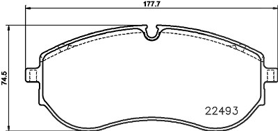 Hella Bremsbelagsatz, Scheibenbremse [Hersteller-Nr. 8DB355039-521] für Man, VW von HELLA