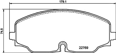 Hella Bremsbelagsatz, Scheibenbremse [Hersteller-Nr. 8DB355039-941] für VW von HELLA