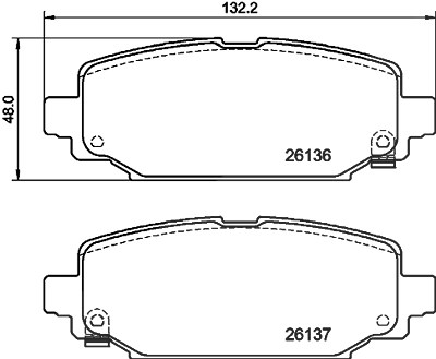 Hella Bremsbelagsatz, Scheibenbremse [Hersteller-Nr. 8DB355040-251] für Jeep von HELLA