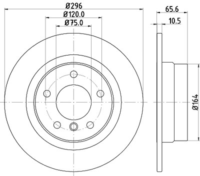 Hella Bremsscheibe [Hersteller-Nr. 8DD355111-301] für BMW von HELLA