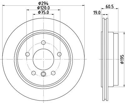 Hella Bremsscheibe [Hersteller-Nr. 8DD355112-271] für BMW von HELLA