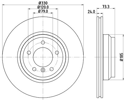 Hella Bremsscheibe [Hersteller-Nr. 8DD355111-941] für BMW von HELLA