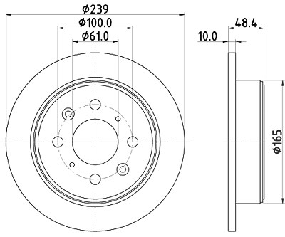 Hella Bremsscheibe [Hersteller-Nr. 8DD355103-111] für Honda, Lotus, Mg, Rover von HELLA