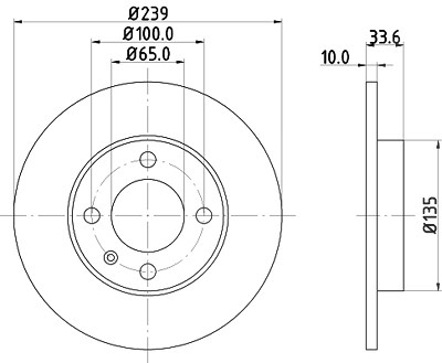 Hella Bremsscheibe [Hersteller-Nr. 8DD355104-191] für Seat, VW von HELLA