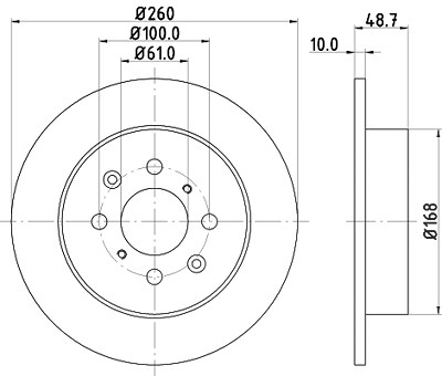 Hella Bremsscheibe [Hersteller-Nr. 8DD355110-331] für Mg von HELLA