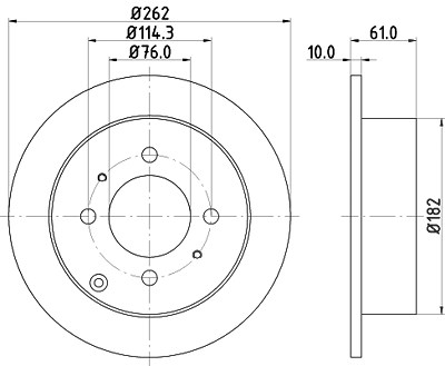 Hella Bremsscheibe [Hersteller-Nr. 8DD355110-941] für Hyundai, Kia von HELLA