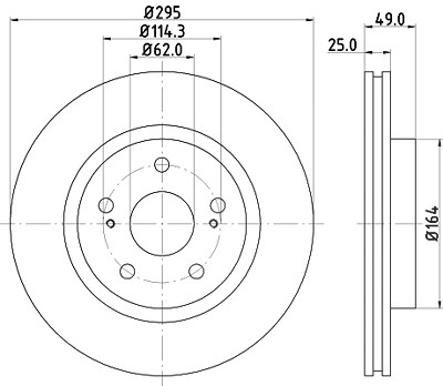 Hella Bremsscheibe [Hersteller-Nr. 8DD355113-621] für Suzuki von HELLA