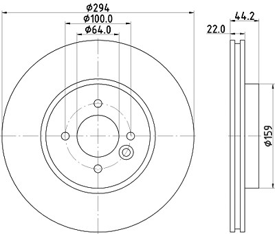 Hella Bremsscheibe [Hersteller-Nr. 8DD355115-881] für Mini von HELLA