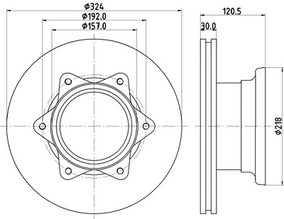 Hella 1x Bremsscheibe [Hersteller-Nr. 8DD355117-551] für Mercedes-Benz von HELLA