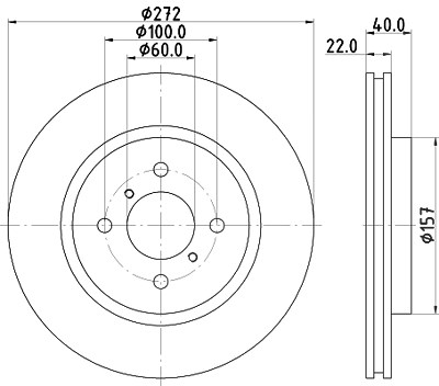 Hella Bremsscheibe [Hersteller-Nr. 8DD355119-471] für Suzuki von HELLA