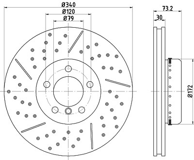 Hella Bremsscheibe [Hersteller-Nr. 8DD355120-821] für BMW von HELLA