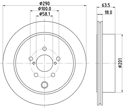 Hella Bremsscheibe [Hersteller-Nr. 8DD355122-281] für Subaru, Toyota von HELLA