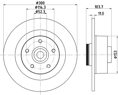 Hella Bremsscheibe [Hersteller-Nr. 8DD355123-171] für Renault von HELLA