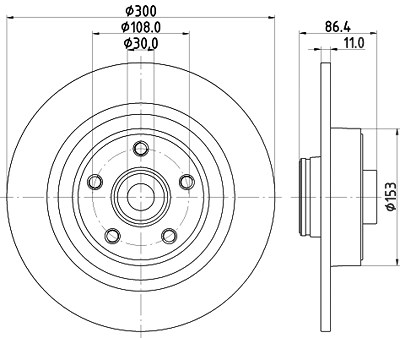 Hella Bremsscheibe [Hersteller-Nr. 8DD355123-321] für Renault von HELLA