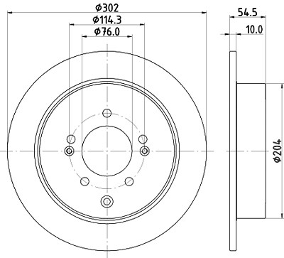 Hella Bremsscheibe [Hersteller-Nr. 8DD355126-671] für Hyundai, Kia von HELLA