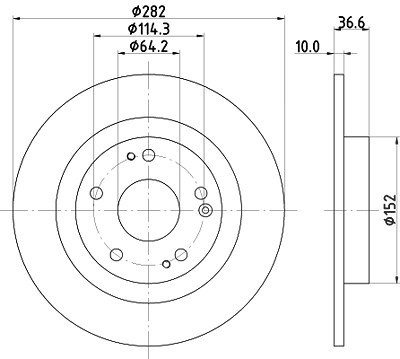 Hella Bremsscheibe [Hersteller-Nr. 8DD355131-901] für Honda von HELLA