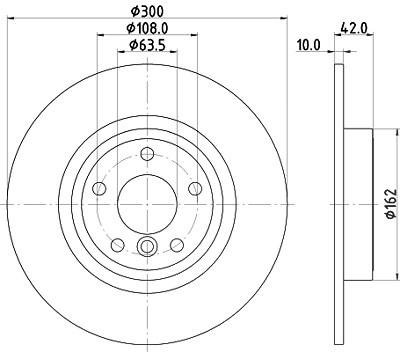 Hella Bremsscheibe [Hersteller-Nr. 8DD355132-391] für Jaguar von HELLA