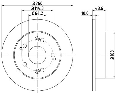 Hella Bremsscheibe [Hersteller-Nr. 8DD355110-311] für Honda von HELLA