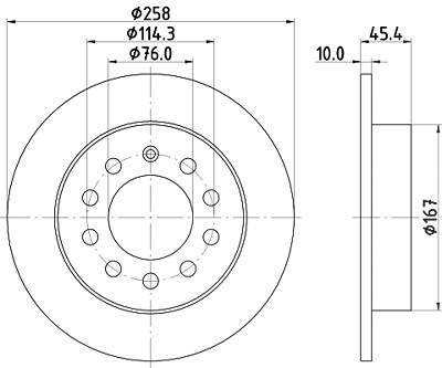 Hella Bremsscheibe [Hersteller-Nr. 8DD355114-531] für Hyundai von HELLA