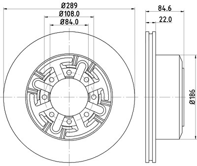 Hella Bremsscheibe [Hersteller-Nr. 8DD355105-791] für Iveco von HELLA