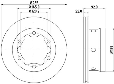 Hella Bremsscheibe [Hersteller-Nr. 8DD355105-811] für VW, Mercedes-Benz von HELLA