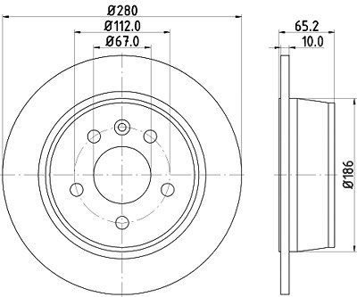 Hella Bremsscheibe [Hersteller-Nr. 8DD355104-541] für Mercedes-Benz von HELLA