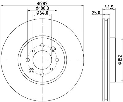 Hella Bremsscheibe [Hersteller-Nr. 8DD355114-921] für Mg von HELLA