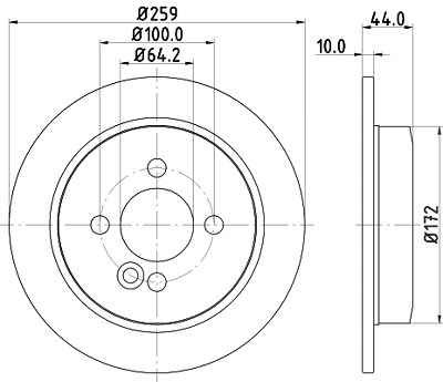 Hella Bremsscheibe [Hersteller-Nr. 8DD355115-261] für Mini von HELLA