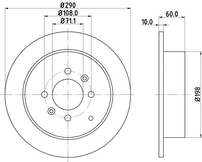 Hella Bremsscheibe [Hersteller-Nr. 8DD355105-231] für Peugeot von HELLA