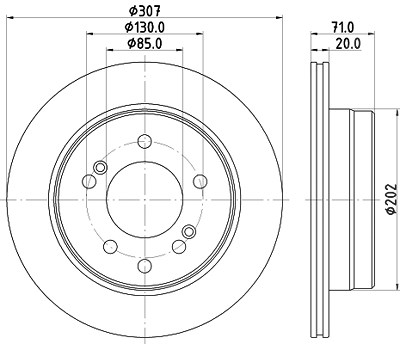 Hella Bremsscheibe [Hersteller-Nr. 8DD355122-211] für Ssangyong von HELLA