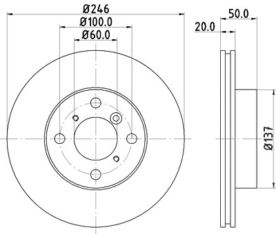 Hella Bremsscheibe [Hersteller-Nr. 8DD355107-391] für Suzuki von HELLA