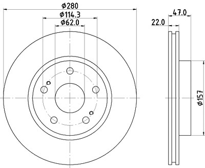 Hella Bremsscheibe [Hersteller-Nr. 8DD355116-771] für Suzuki von HELLA