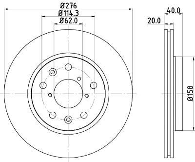 Hella Bremsscheibe [Hersteller-Nr. 8DD355117-881] für Suzuki von HELLA