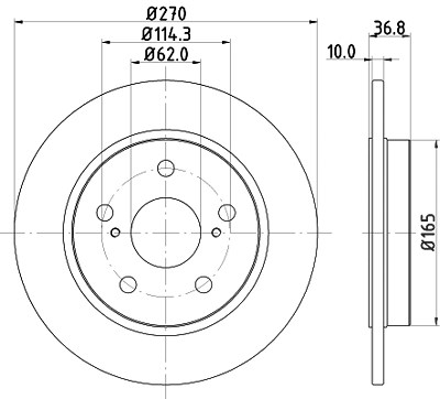 Hella Bremsscheibe [Hersteller-Nr. 8DD355118-971] für Toyota von HELLA