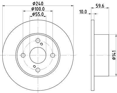 Hella Bremsscheibe [Hersteller-Nr. 8DD355111-711] für Toyota von HELLA