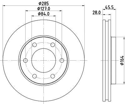 Hella Bremsscheibe [Hersteller-Nr. 8DD355108-531] für Toyota von HELLA