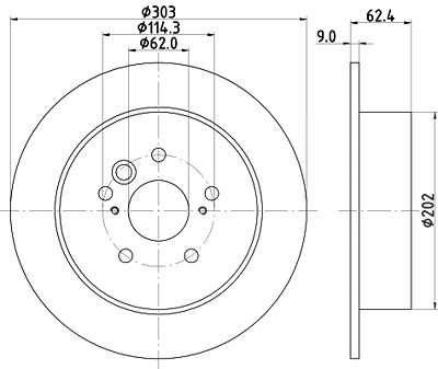 Hella Bremsscheibe [Hersteller-Nr. 8DD355118-721] für Chery, Dr, Toyota von HELLA