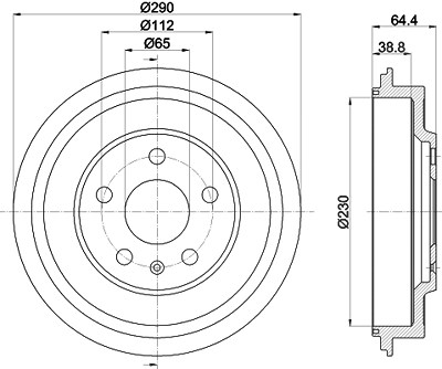 Hella Bremstrommel [Hersteller-Nr. 8DT355302-561] für VW von HELLA