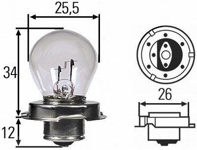 Hella Glühlampe, Fernscheinwerfer [Hersteller-Nr. 8GA008899-061] von HELLA